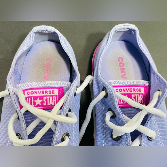 Converse All Star Chuck Taylor Purple & Pink Athletic Sneakers Kids Girls Size 2 - Picture 5 of 7